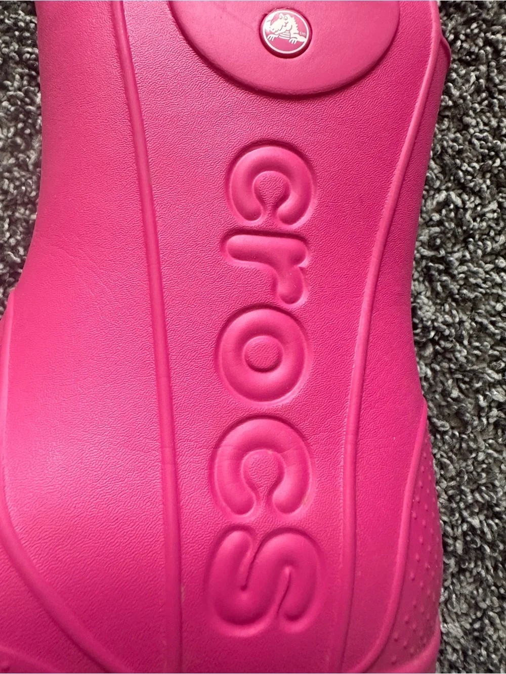 CROCS Kids Hot Pink Handle It Waterproof Rain Boots Size 1 Youth
